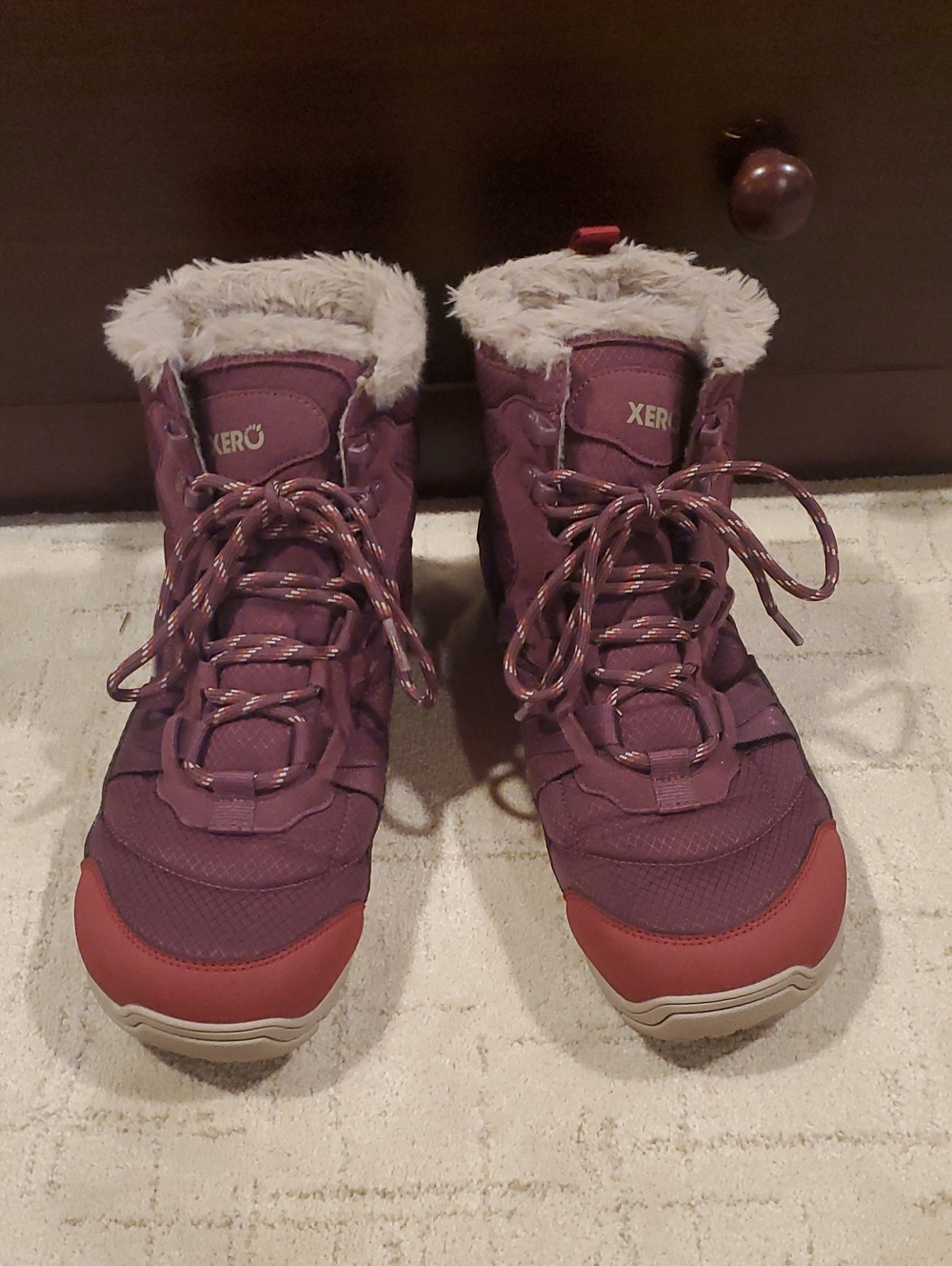 Women's Xero Shoes Insulated Lace-Up Boot in Plum 10.5